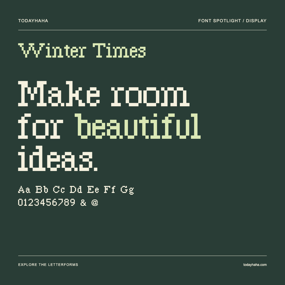 Winter Times — Typografieposter mit Beispieltext