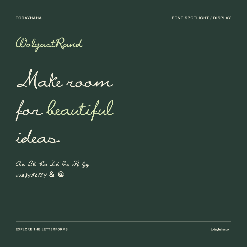 WolgastRand — Typography poster with sample text
