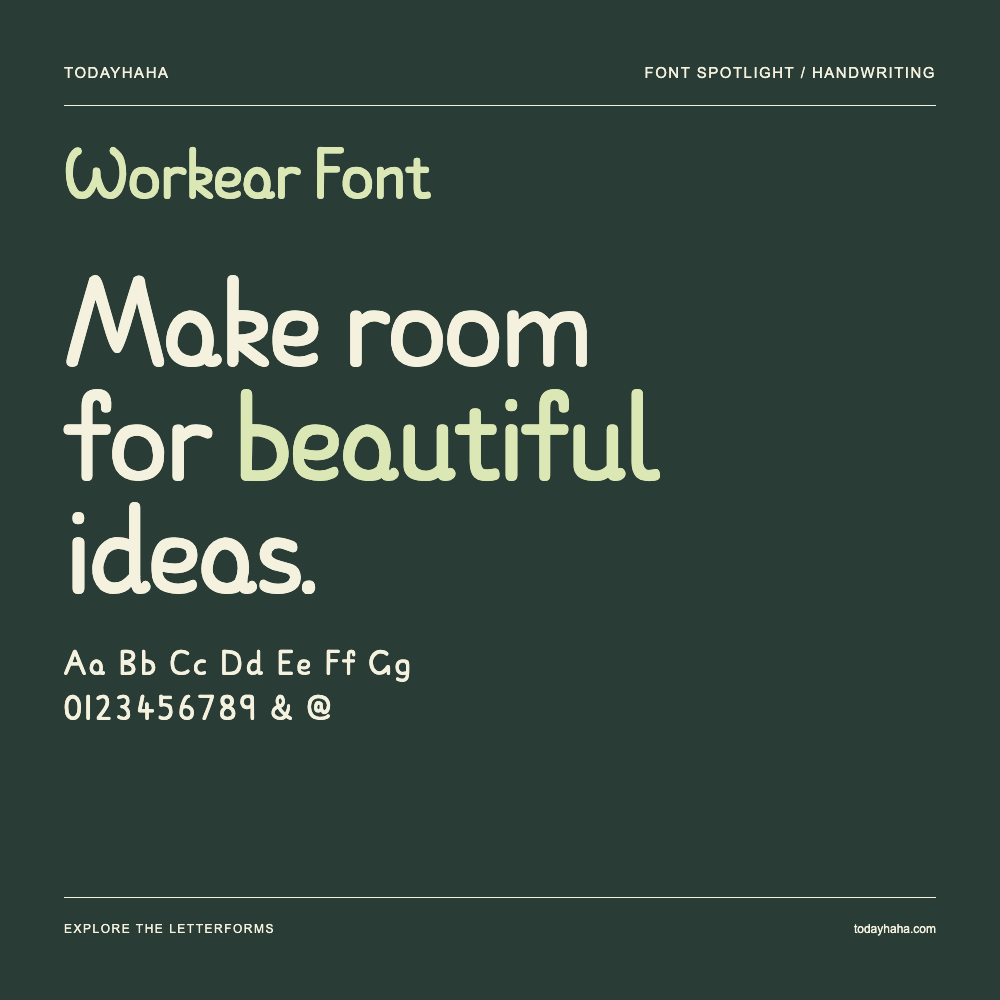 Workear Font — Typography poster with sample text