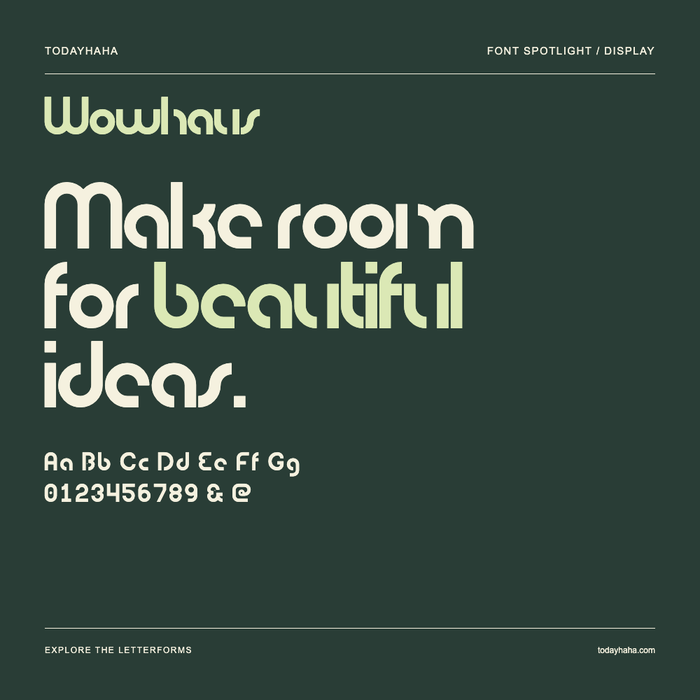 Wowhaus — Poster tipografico con testo di esempio