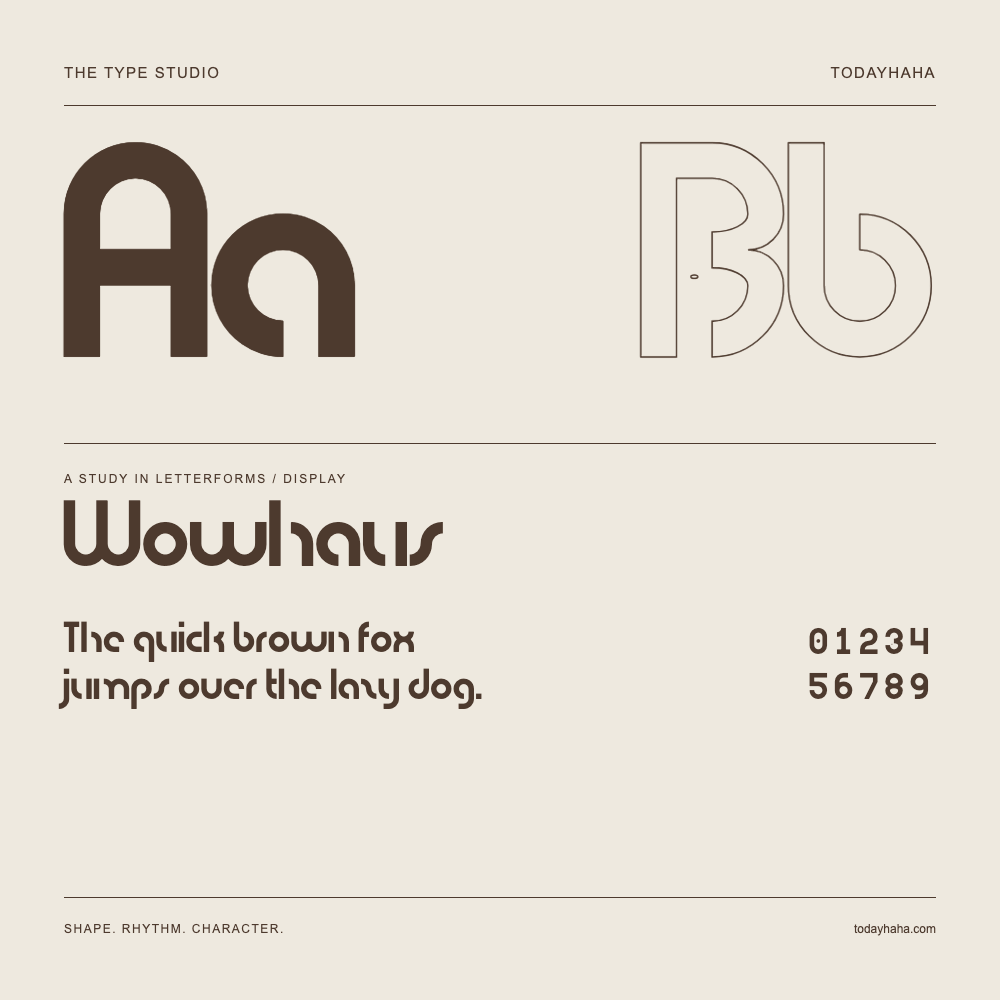 Wowhaus — Studio delle lettere con frase e numeri