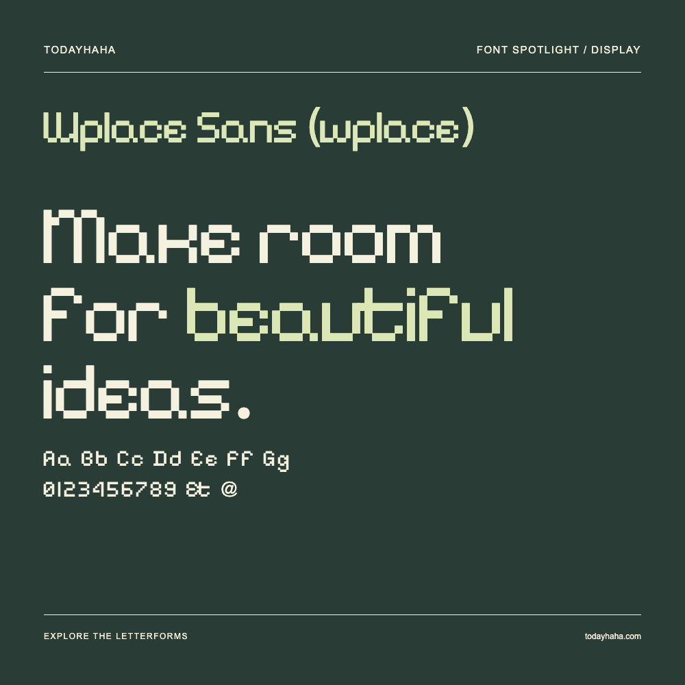 Wplace Sans (wplace) — Póster tipográfico con texto de muestra