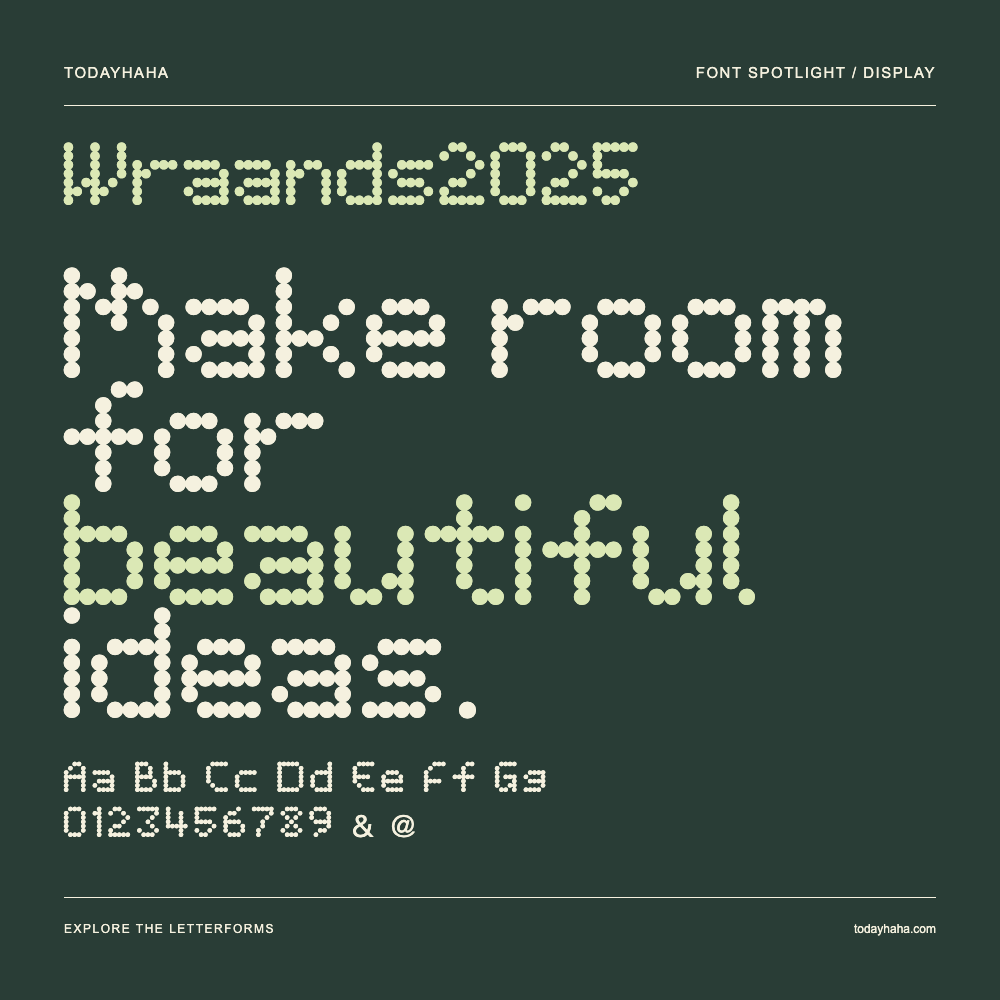 Wraands2025 — Typography poster with sample text