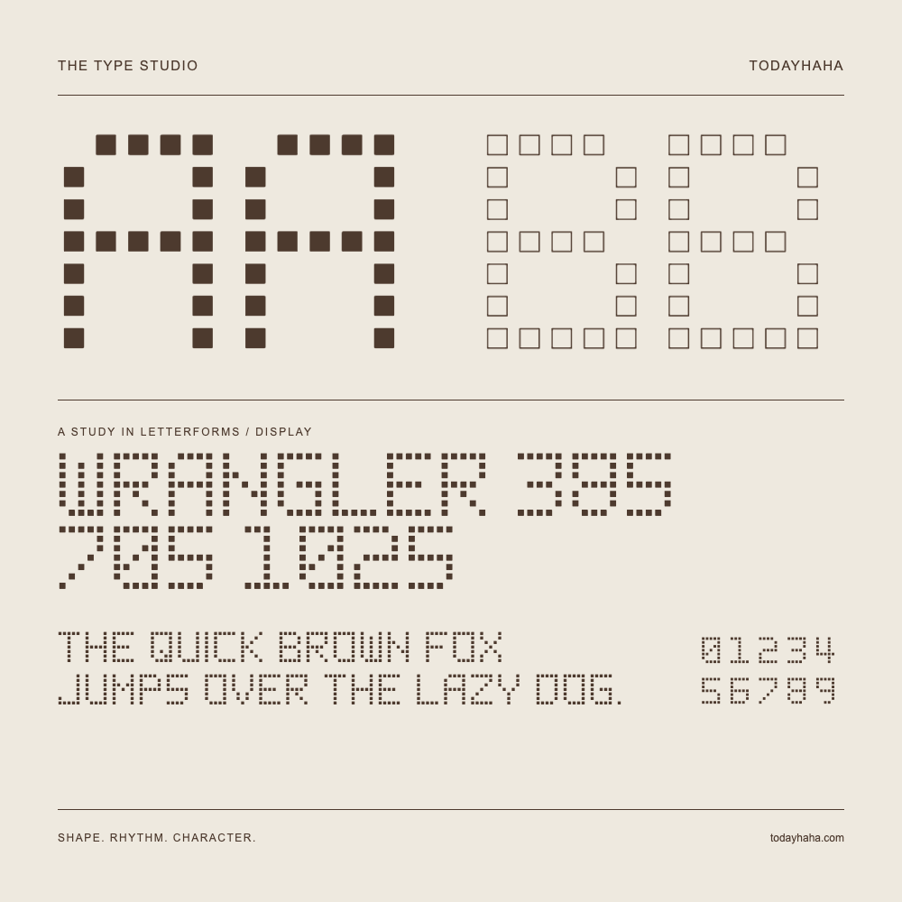 Wrangler 38s 70s 102s — Buchstabenstudie mit Beispielsatz und Ziffern