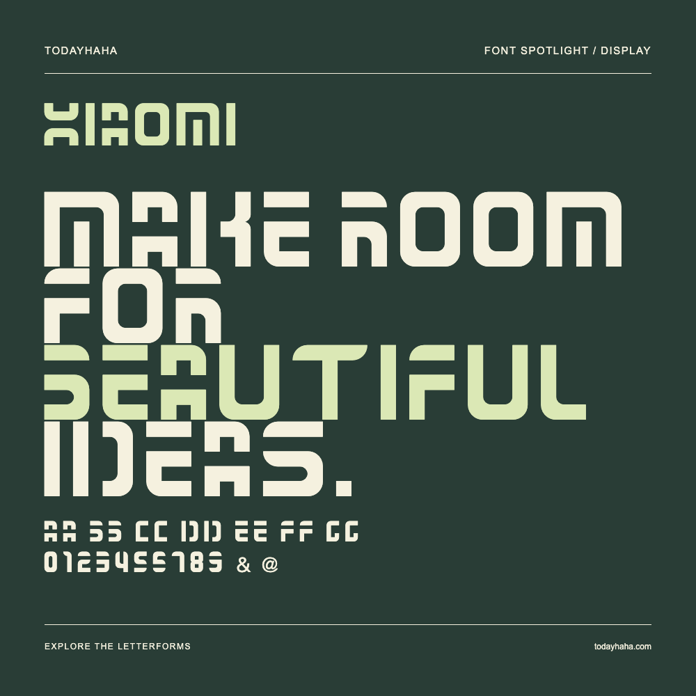 Xiaomi — Typografieposter mit Beispieltext