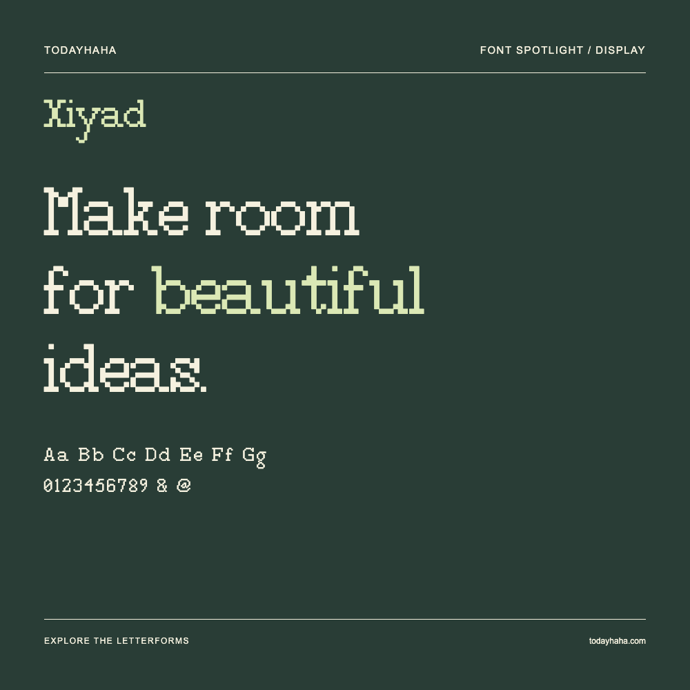 Xiyad — Typografieposter mit Beispieltext