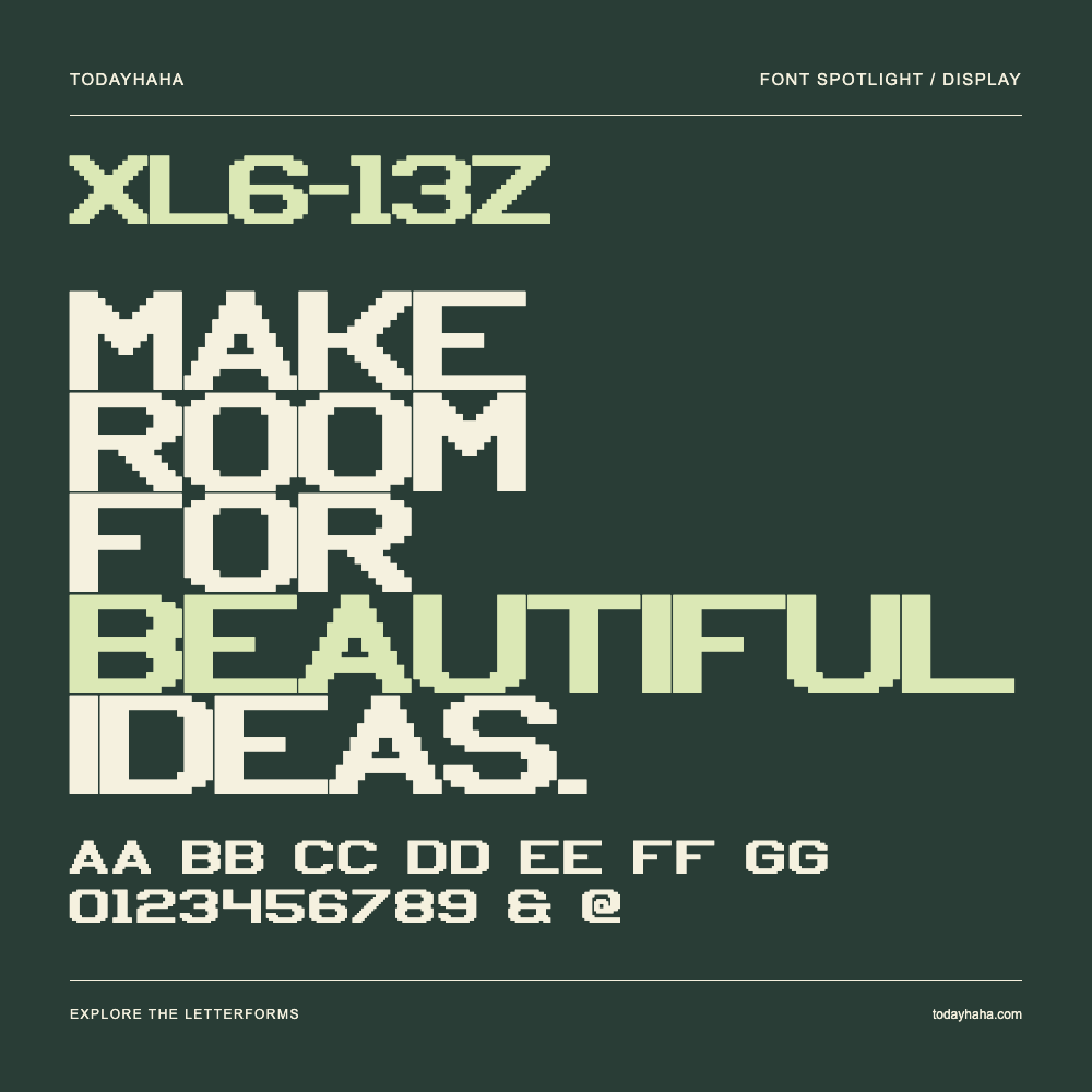XL6-13Z — Affiche typographique avec exemple de texte