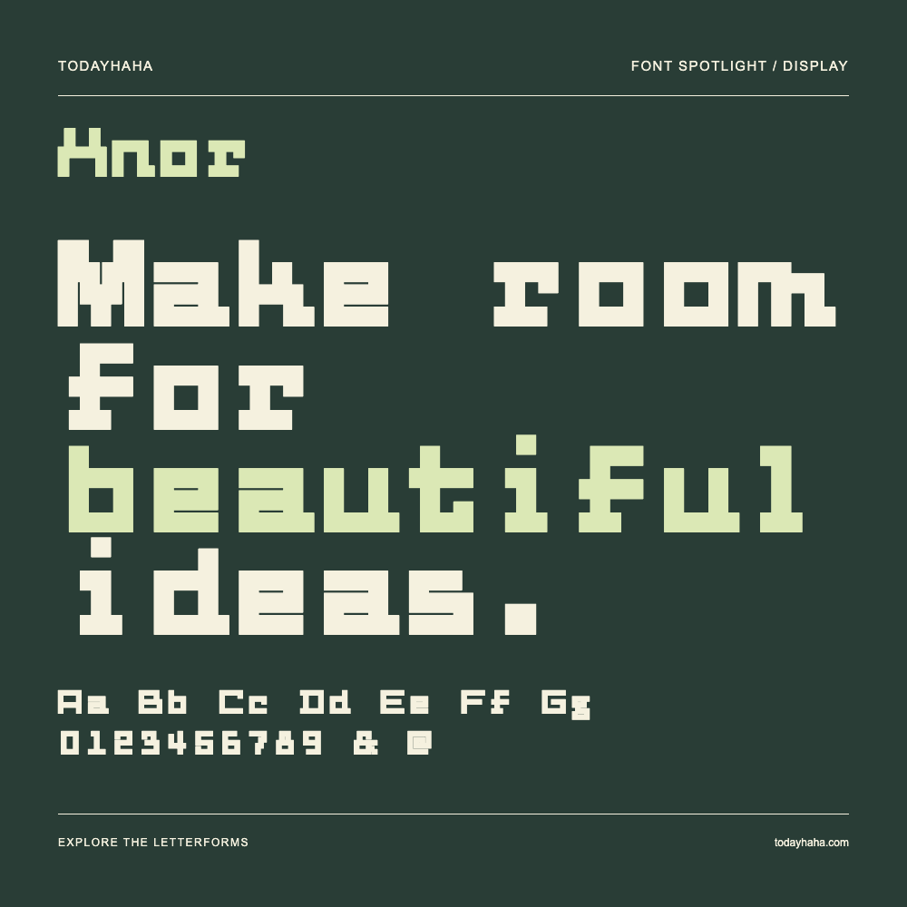 Xnor — Affiche typographique avec exemple de texte