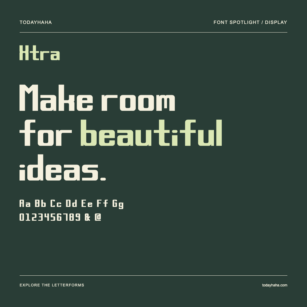 Xtra — Typografieposter mit Beispieltext