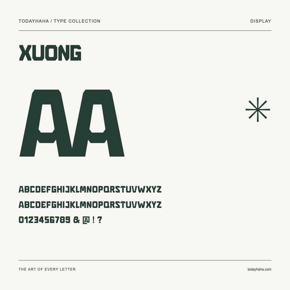 Xuong — Campione con lettere maiuscole, minuscole e numeri