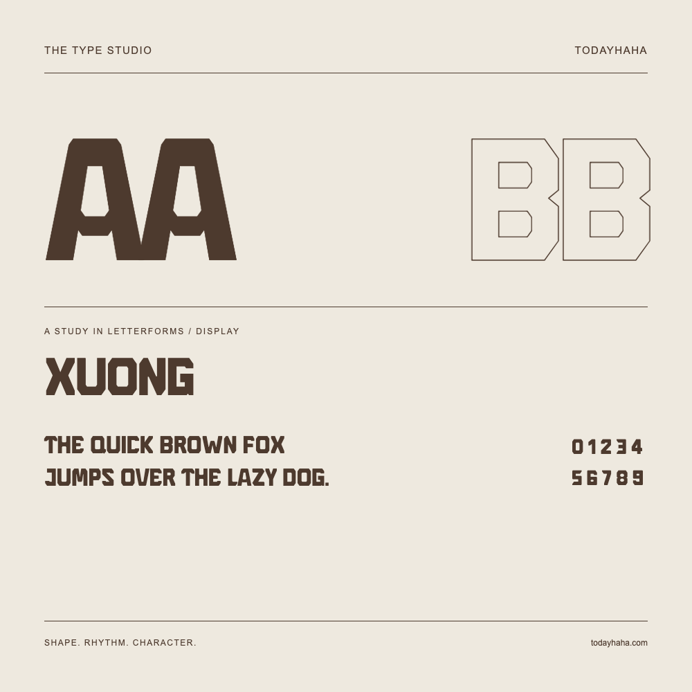 Xuong — Studio delle lettere con frase e numeri