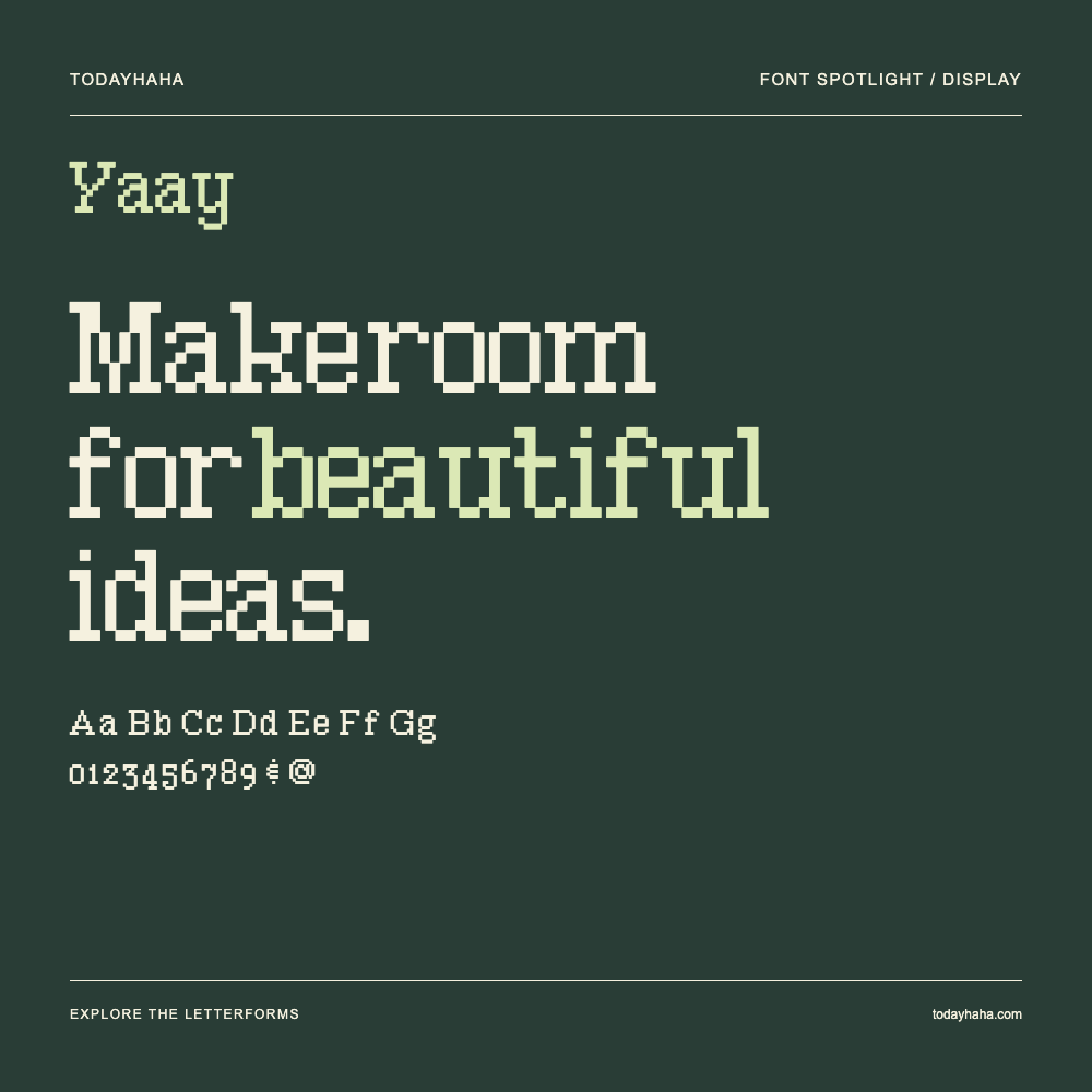 Yaay — Typografieposter mit Beispieltext