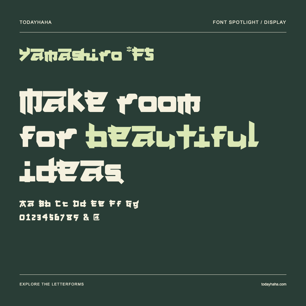 Yamashiro *FS — Typography poster with sample text
