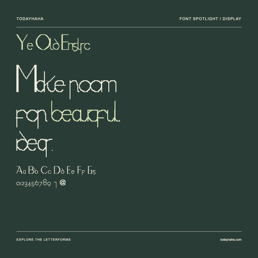 Ye Old Englisc — Póster tipográfico con texto de muestra