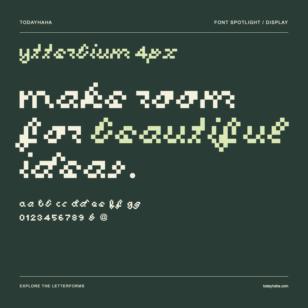 Ytterbium 4px — Typography poster with sample text