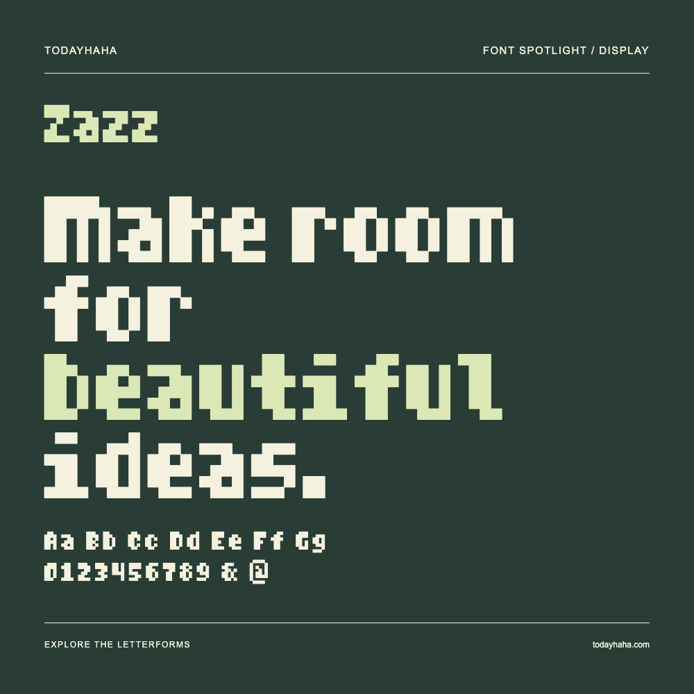Zazz — Typografieposter mit Beispieltext