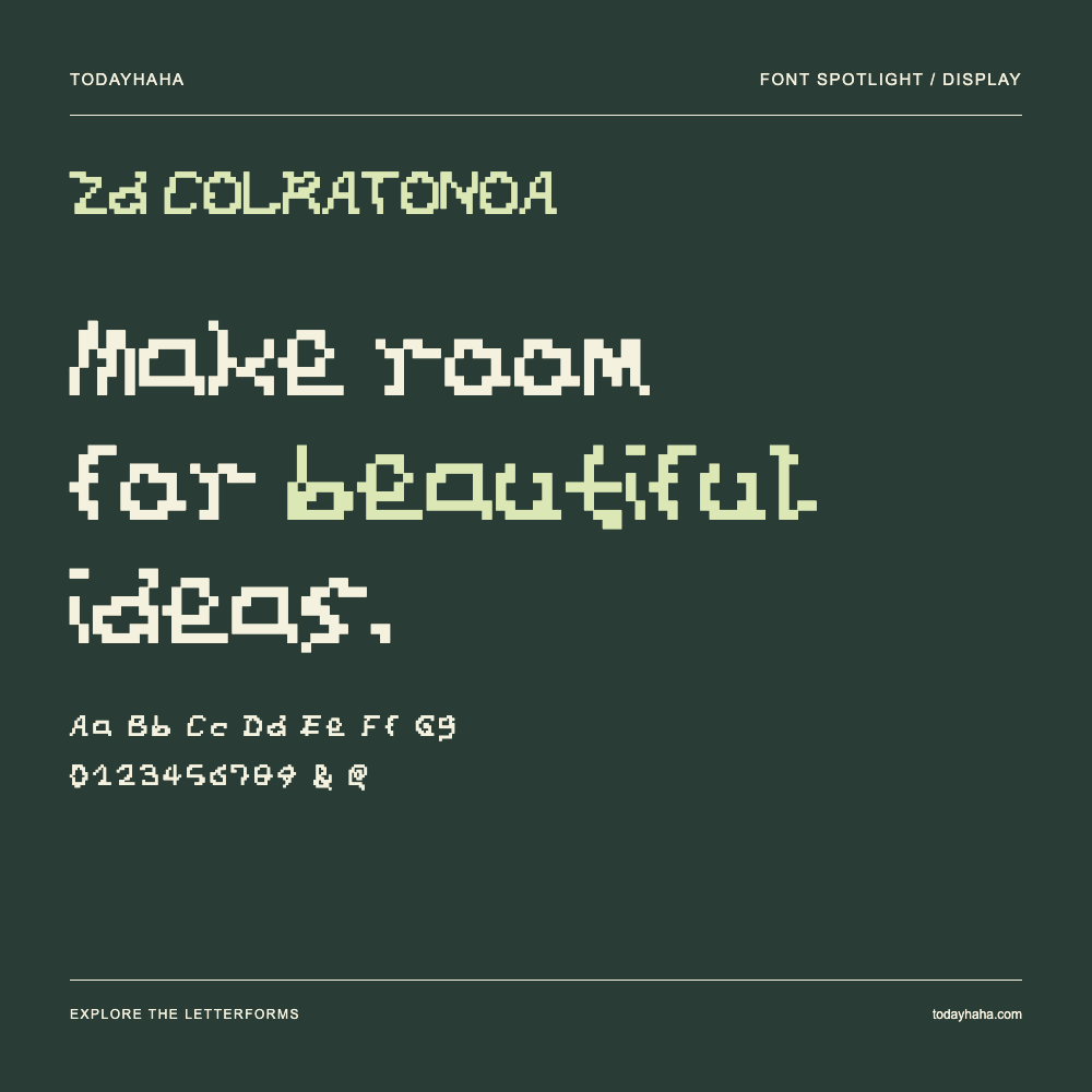 Zd COLRATONOA — Affiche typographique avec exemple de texte
