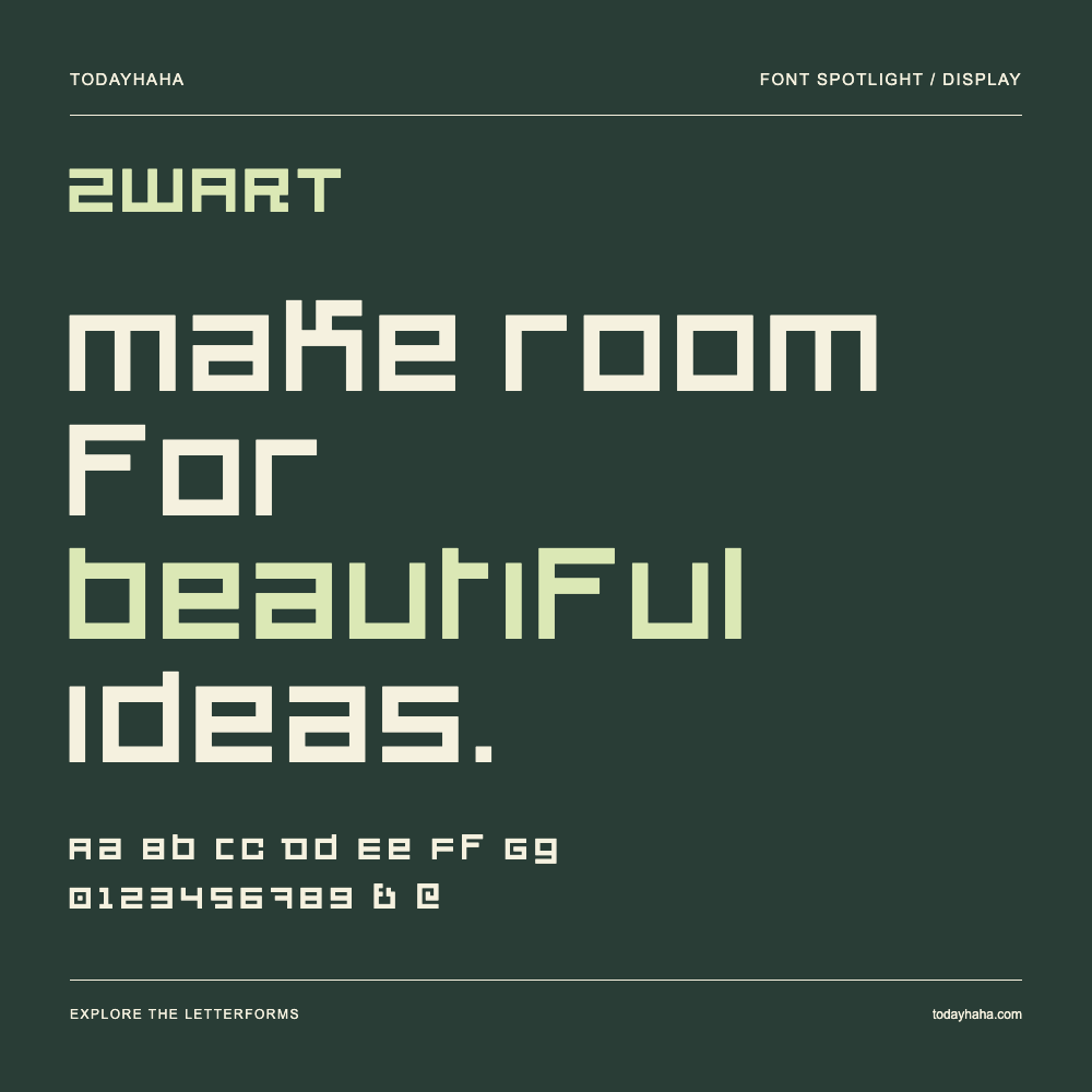 ZWART — Poster tipografico con testo di esempio