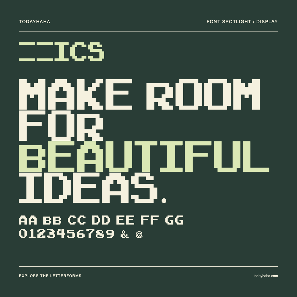 Zzics — Typografieposter mit Beispieltext